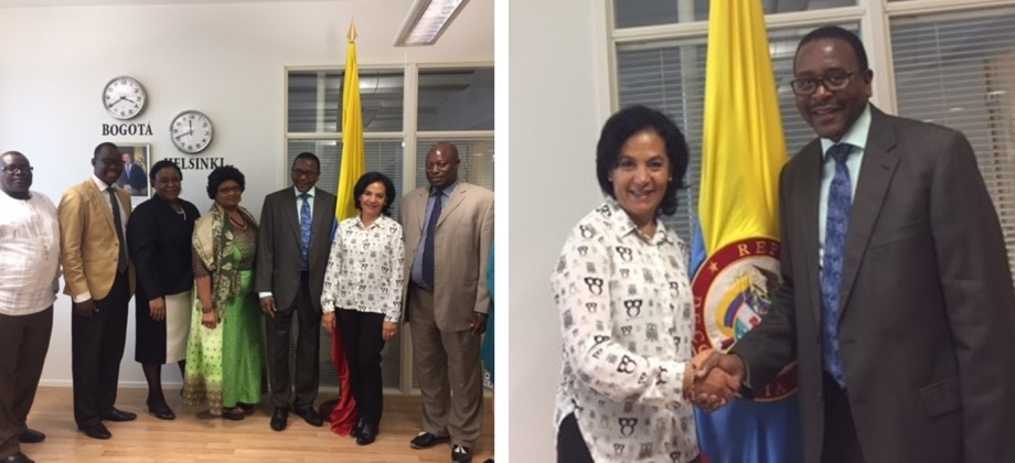 La Embajada de Colombia en Finlandia recibió visita de una delegación de parlamentarios de Namibia