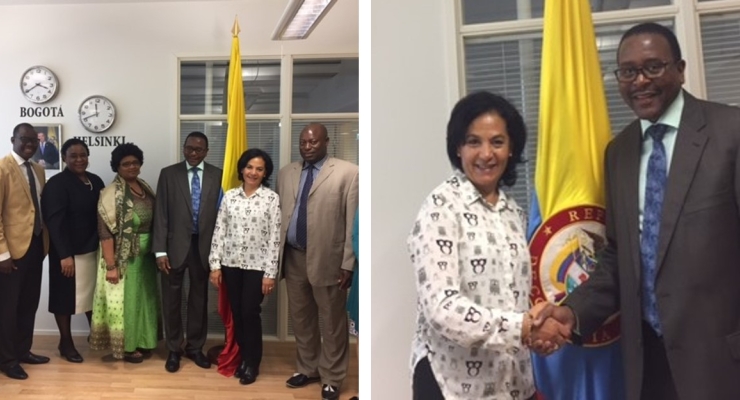 La Embajada de Colombia en Finlandia recibió visita de una delegación de parlamentarios de Namibia