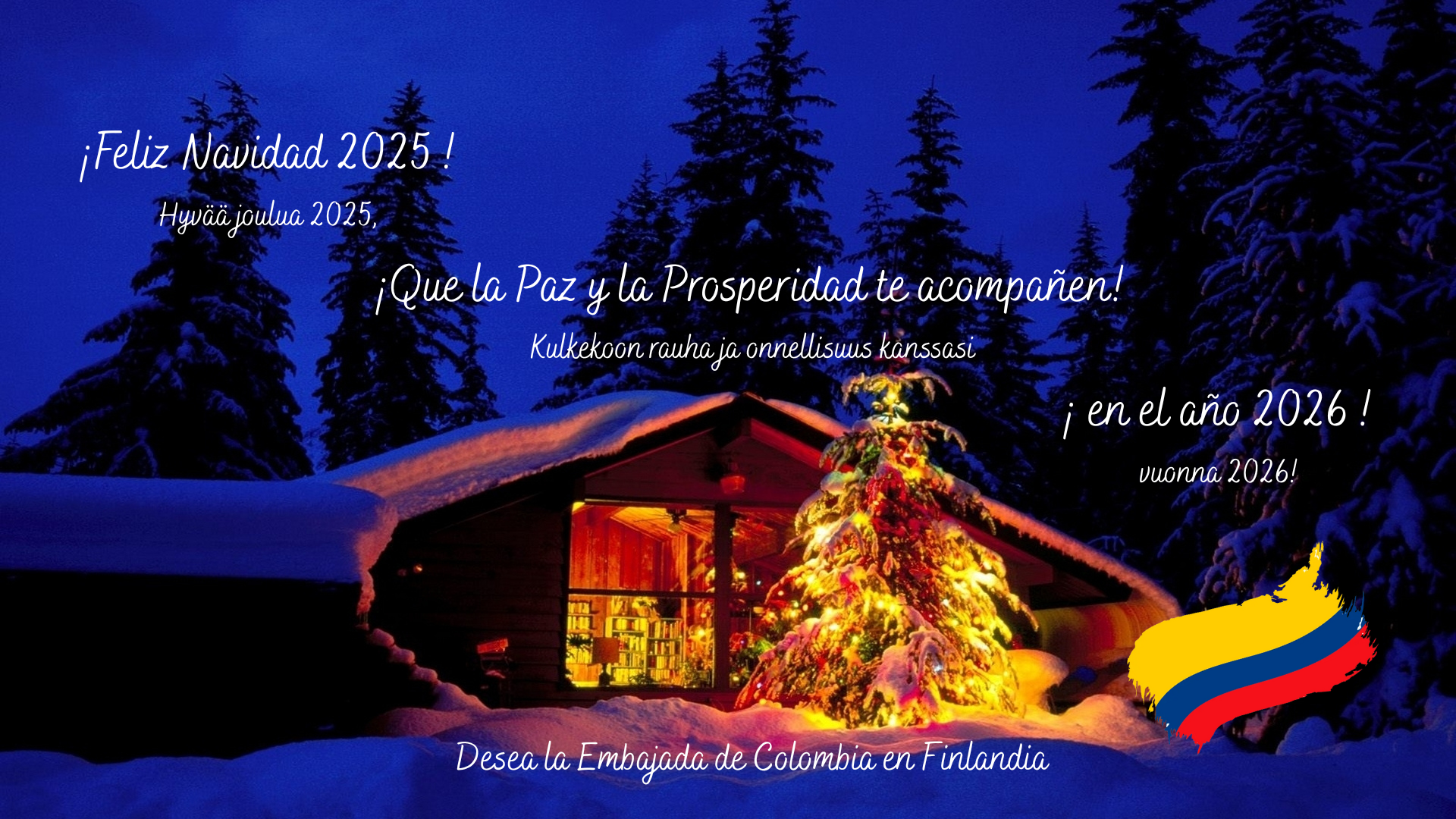 Saludo de navidad a la comunidad colombiana