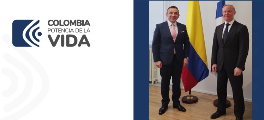El Embajador colombiano Álvaro Sandoval Bernal sostuvo reunión de trabajo con el Embajador de Finlandia en Colombia