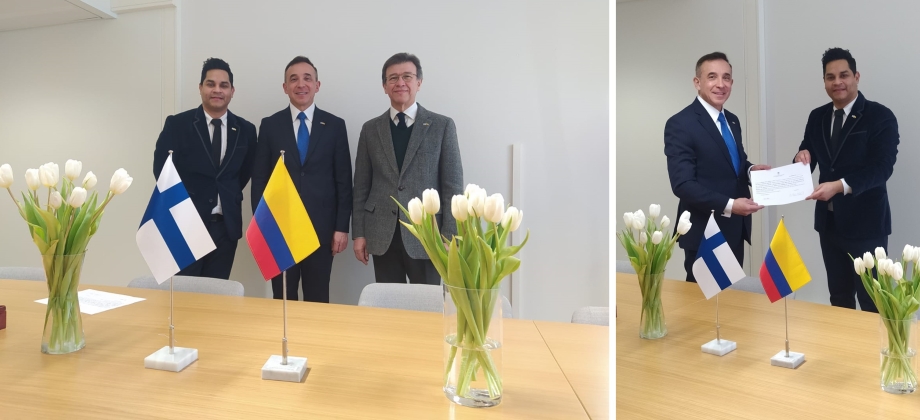 El Embajador Álvaro Sandoval Bernal tomó posesión del cargo como Embajador de Colombia ante la República de Finlandia