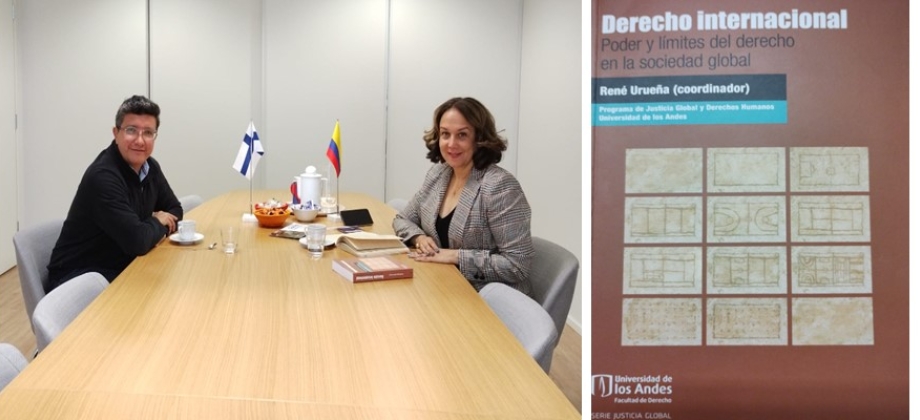 Profesor de la Facultad de Derecho Internacional de la Universidad de Laponia visita Embajada de Colombia en Finlandia